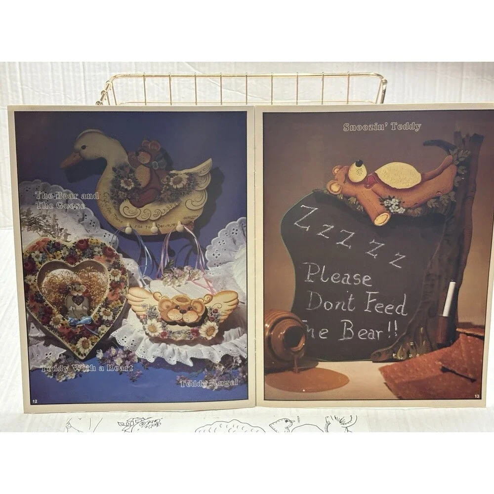 Vintage 1984 Teddy Bears Forever Folk Art Painting Jackie Cole Pattern Book